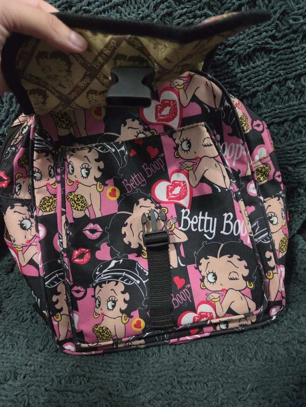 Betty Boop Pink & Black Backpack
